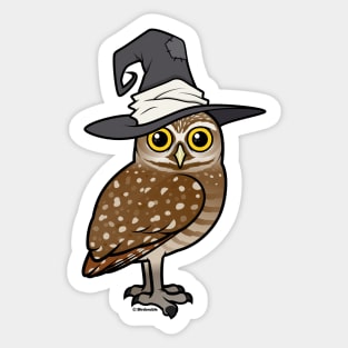 Burrowing Owl Witch Sticker